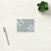 Post-it® Initiales et nom Gris Argent Rapide (Bureau)