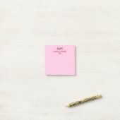 Post-it® Initiales minimales propres Rouge Rose (Sur un bureau)