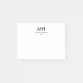Post-it® Initiales minimes propres Gris blanc (Devant)