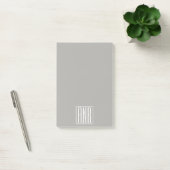 Post-it® Initiales Monogramme | Blanc Sur Gris Clair (Bureau)