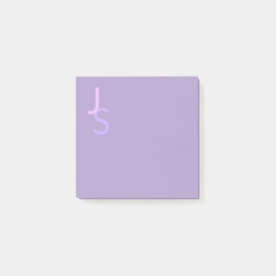 Post-it® Initiales monogrammes à chevauchement moderne   Po