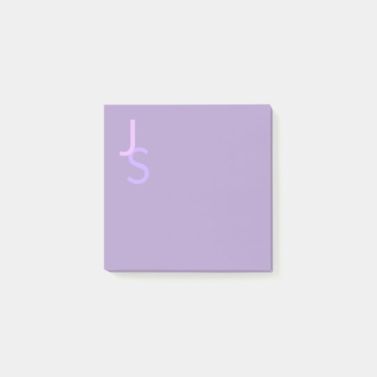 Post-it® Initiales monogrammes à chevauchement moderne | Po (Devant)