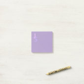 Post-it® Initiales monogrammes à chevauchement moderne | Po (Sur un bureau)