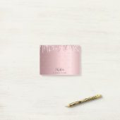 Post-it® Initiales monogrammes de goutte de parties scintil (Sur un bureau)