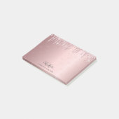 Post-it® Initiales monogrammes de goutte de parties scintil (Incliné)