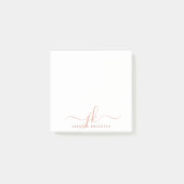 Post-it® Initiales Monogrammes Élégantes En Terracotta Scri (Devant)