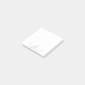 Post-it® Initiales Monogrammes Élégantes En Terracotta Scri (Incliné)