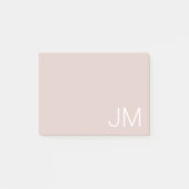 Post-it® Initiales Monogrammes Tendance Rose Vierge Surdime (Devant)