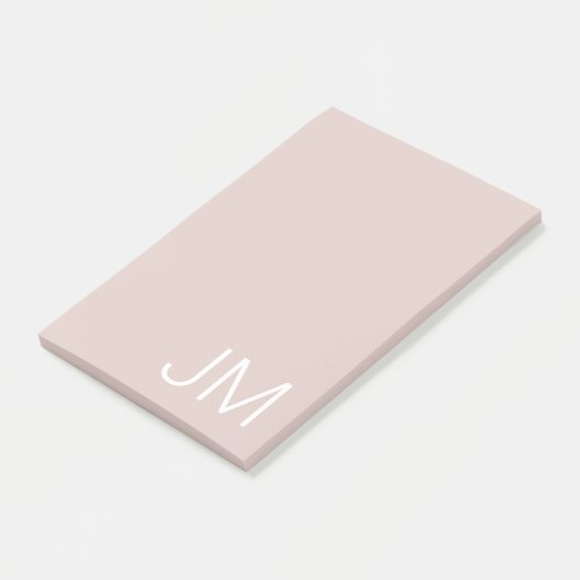 Post-it® Initiales Monogrammes Tendance Rose Vierge Surdime (Incliné)