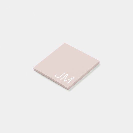 Post-it® Initiales Monogrammes Tendance Rose Vierge Surdime (Incliné)