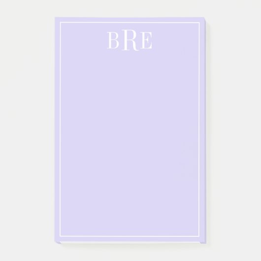 Post-it® Initiales pourpres (Devant)