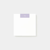 Post-it® Initiales simples de monogramme violet clair (Devant)
