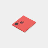 Post-it® Insecte mauvais rouge de fleur (Incliné)