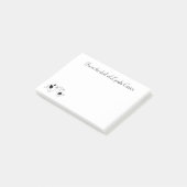 Post-it® Inséparables Amour Mariage Noir Blanc Oiseaux (Incliné)