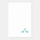 Post-it® Inséparables chantant du coeur (Devant)