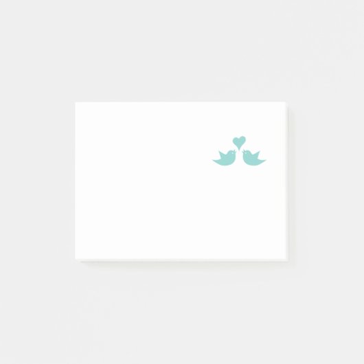 Post-it® Inséparables chantant du coeur (Devant)