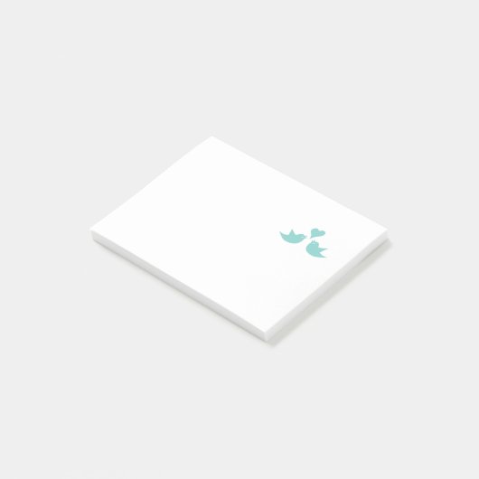 Post-it® Inséparables chantant du coeur (Incliné)