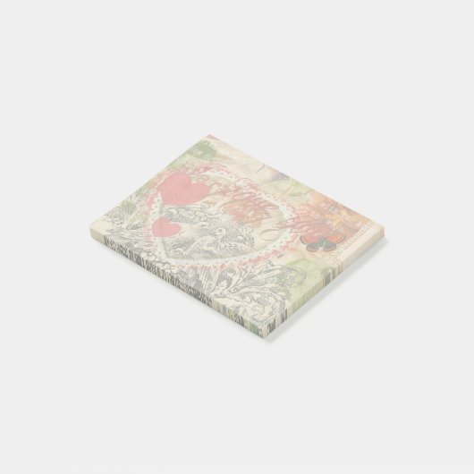 Post-it® Inséparables Heart Red Art Collage (Incliné)