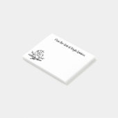 Post-it® Inséparables mignons noir blanc embrassant oiseaux (Incliné)