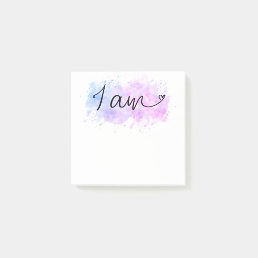 Post-it® *~* Intention Abstraite d'Affirmation Blob Je suis (Devant)