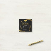 Post-it® Invitation de la partie noire et or (Sur un bureau)