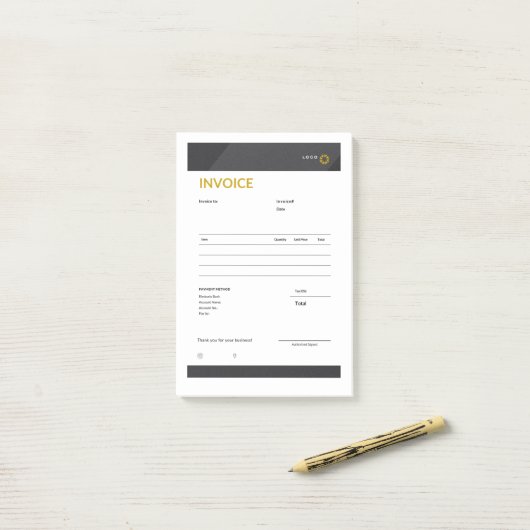 Post-it® invoice (Sur un bureau)