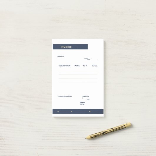 Post-it® invoice (Sur un bureau)