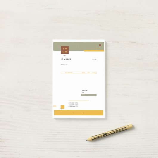POST-IT® INVOICE (Sur un bureau)