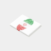 Post-it® Iran Drapeau empreintes digitales Identité du pays (Incliné)