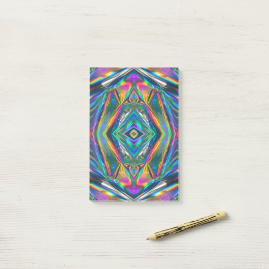 Post-it® Iridescente Chrome Post It Notes (Sur un bureau)