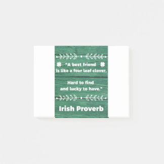 Post-it® Irish Proverb - Un meilleur ami est comme quatre f
