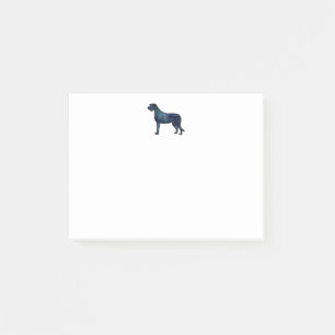 Post-it® Irish Wolfhound Black Watercolor Silhouette