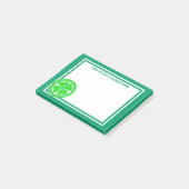 Post-it® Irlandais celtique chanceux de vert de trèfle de (Incliné)