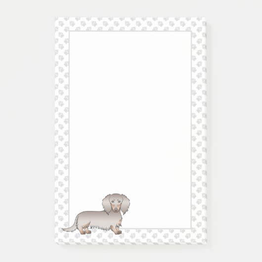 Post-it® Isabella Et Tan Long Cheveux Chien Dachshund & Pat (Devant)