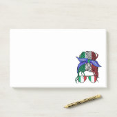 Post-it® Italie chaotique pain avec drapeau italien (Sur un bureau)