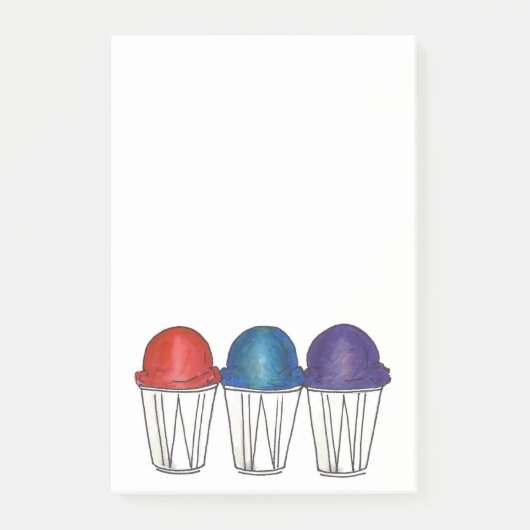 Post-it® Italien Shavi Ice Sno Snow Cone Snocone Post (Devant)