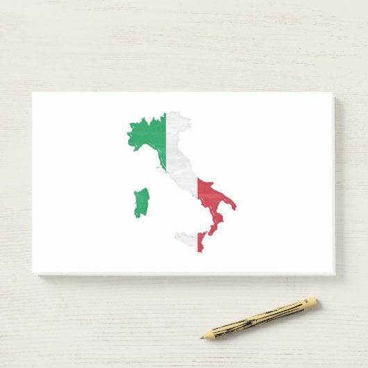 Post-it® Italy flag and map (Sur un bureau)