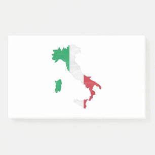 Post-it® Italy flag and map