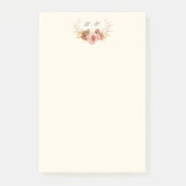 Post-it® ivoire blanc champagne rose monogramme crest (Devant)