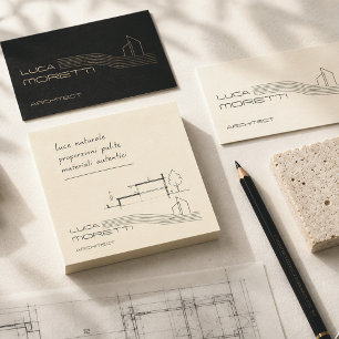 Post-it® Ivory Black Architect Luxe Minimal Marqué