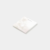 Post-it® Ivory White Flowers Post it Notes (Incliné)