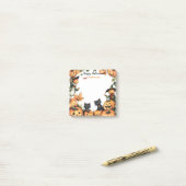 Post-it® Jack-o'-lantern, Chats noirs et Écarce (Sur un bureau)