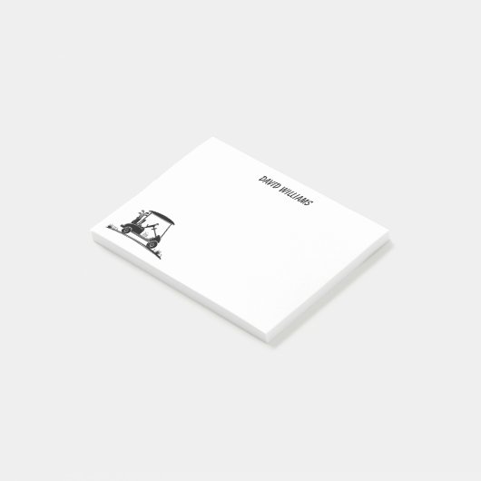 Post-it® Jack Russell Terrier Dans Golf Nom Du Panier (Incliné)