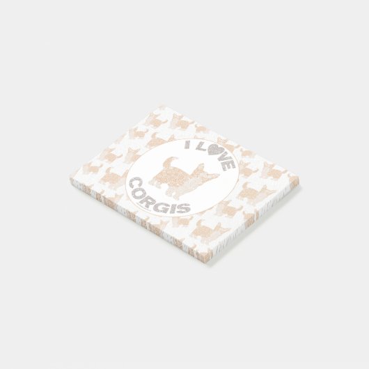 Post-it® J'ADORE CORGIS Post It Pads (Incliné)