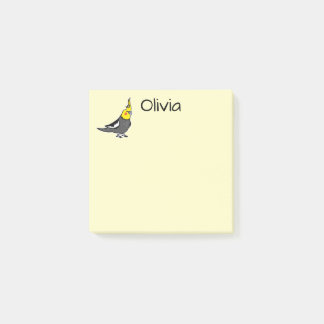 Post-it® J'adore les cockatiels gris normal