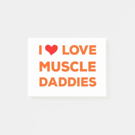 Post-it® J'adore les papas musclés (Devant)