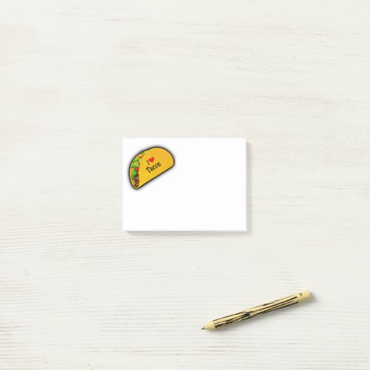 Post-it® J'adore les Tacos (Sur un bureau)