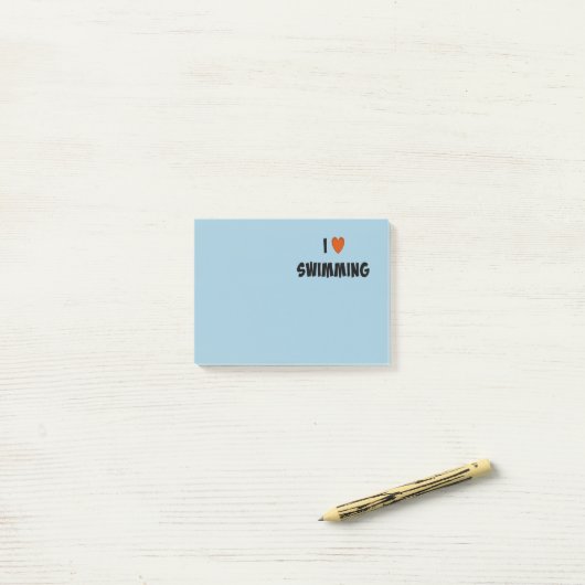 Post-it® J'adore nager (Sur un bureau)