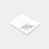 Post-it® J'ai Besoin de Plus d'Espace Chat Astronaute Drôle (Incliné)