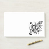 Post-it® J'ai Besoin De Plus D'espace Drôle Chat Astronaute (Sur un bureau)